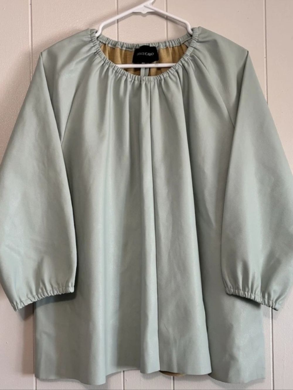 DOLCE CABO Gray Peplum-Style Leather Jacket